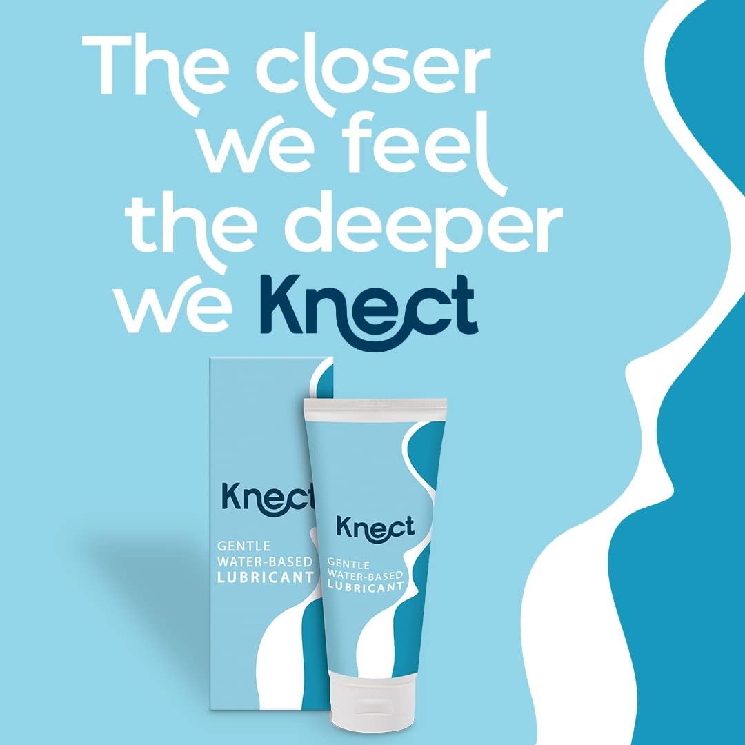 Knect Personal Water Based Lube 75ml, Fragrance Free, Safe for use with latex and polyisoprene Condoms, Non Staining Personal Lubricant, Easy to Rinse off