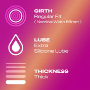 Durex Pleasure Me Condoms Ribbed & Dotted Regular Fit 12s