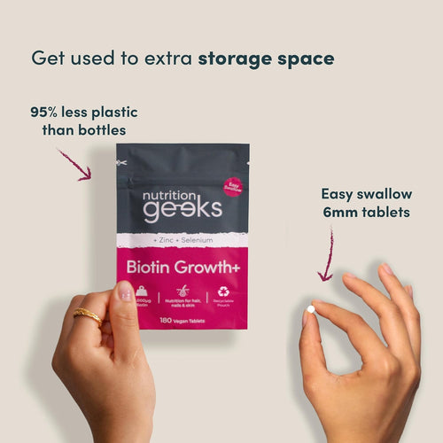 Biotin Hair Growth Supplement - 180 Vegan Tablets