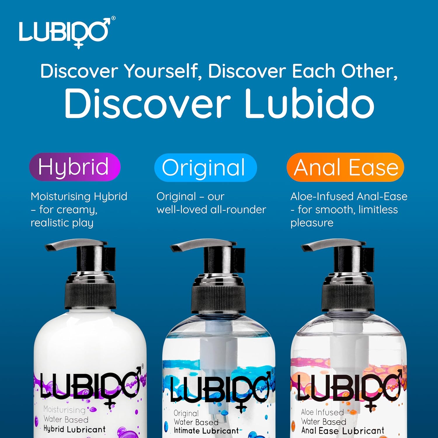 Lubido Original Water Based Paraben Free Intimate Gel Lube – Jumbo 500ml