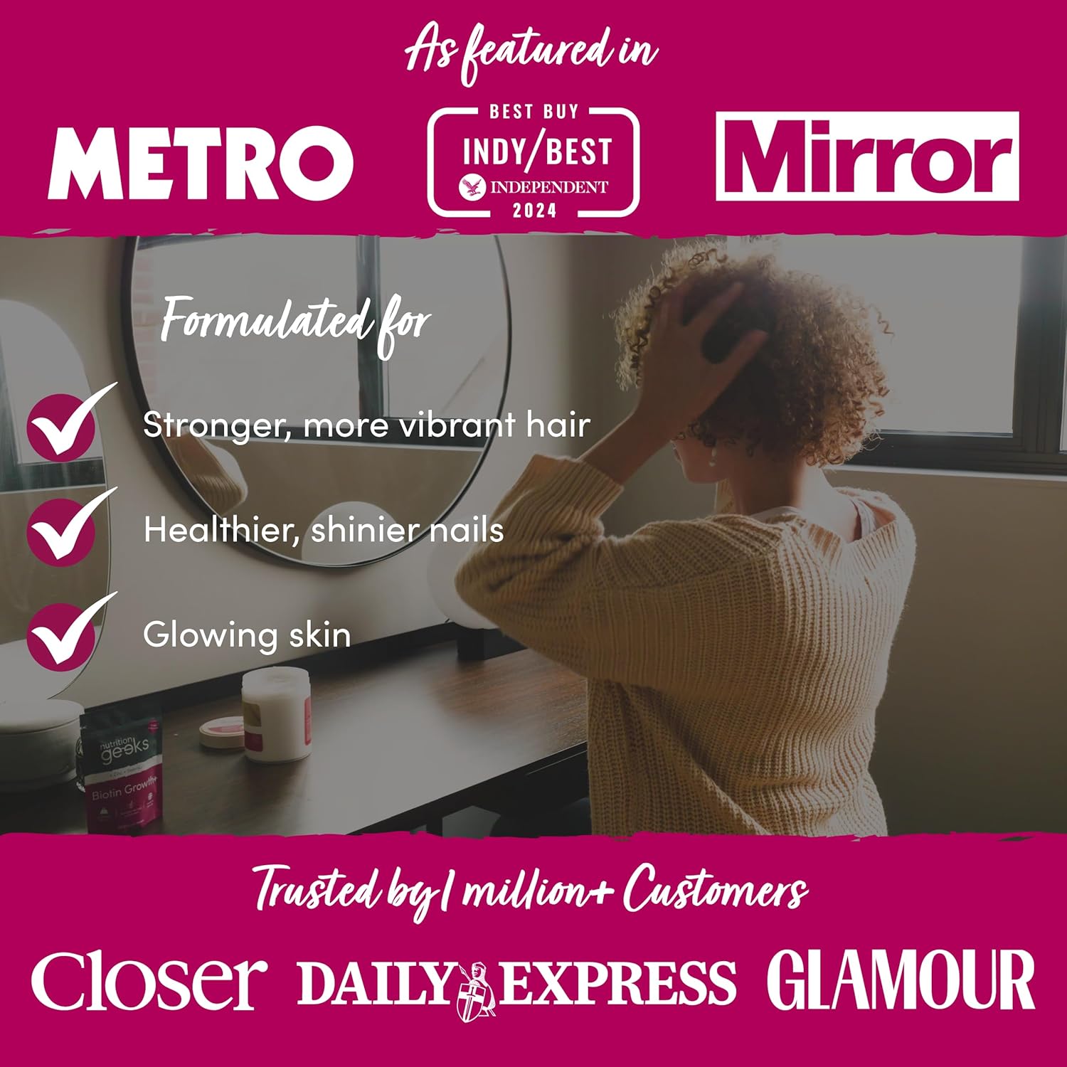 Biotin Hair Growth Supplement - 180 Vegan Tablets