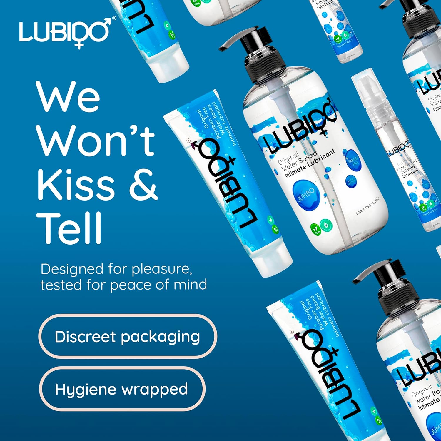 Lubido Original Water Based Paraben Free Intimate Gel Lube – Jumbo 500ml